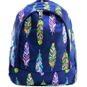 CUTE CANVAS FEATHER BACKPACK/BOOK BAG!